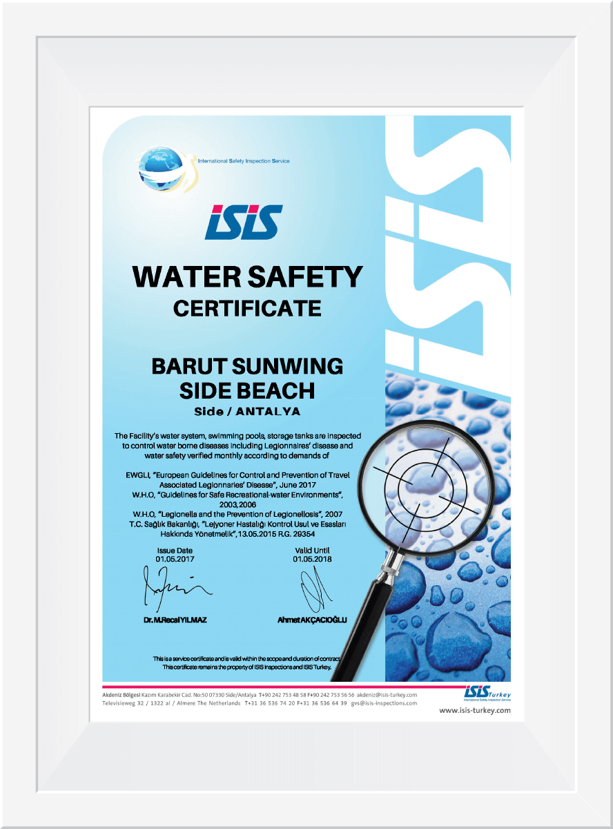 Su Güvenliği Sertifikası
